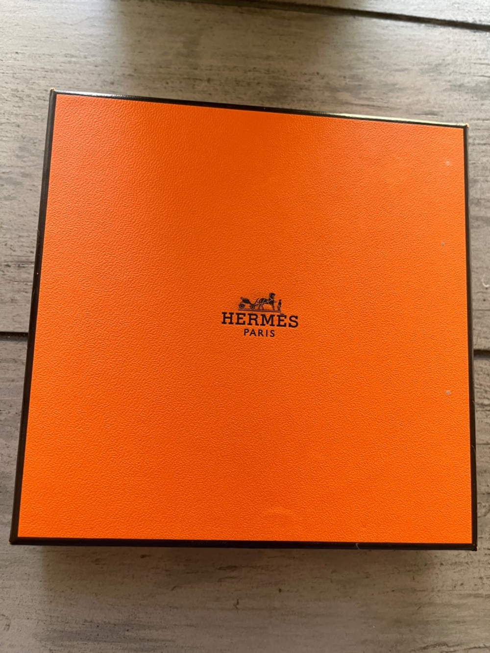 Hermès Orange Box with Black Logo